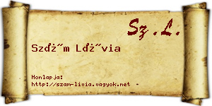Szám Lívia névjegykártya