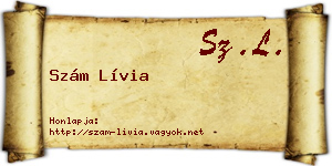 Szám Lívia névjegykártya