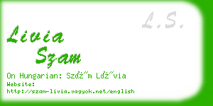 livia szam business card